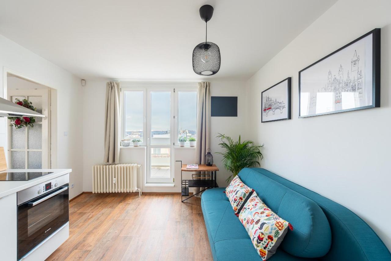Bright Charming Apt With Terrace, Parking & Airco. Prag Eksteriør billede